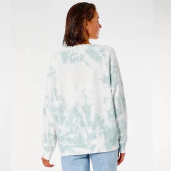 Rip Curl | Twin Fin Tie Dye Striped Logo Crewneck Sweatshirt Size XS - Picture 3 of 13